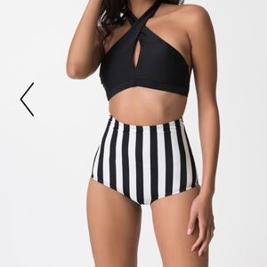 Unique Vintage high waist bikini set